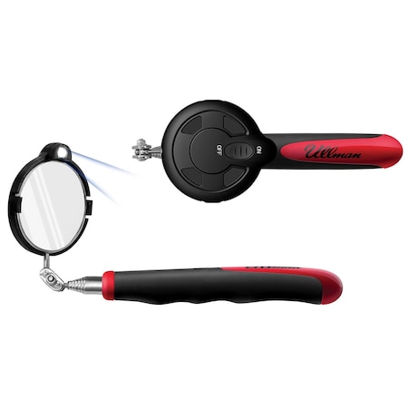 Ullman Devices LED Lighted Telescoping Inspection Mirror HTC-2LT